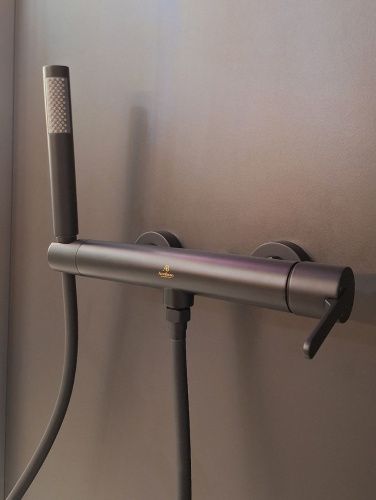 Смеситель для душа AltroBagno Unione AltroBagnoUnione030603MB настенный черный - фото 2