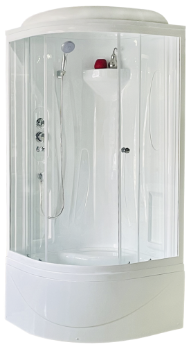 Душевая кабина Royal Bath BK RB90BK1-T 90х90 четверть круга с крышей ориентация универсальная