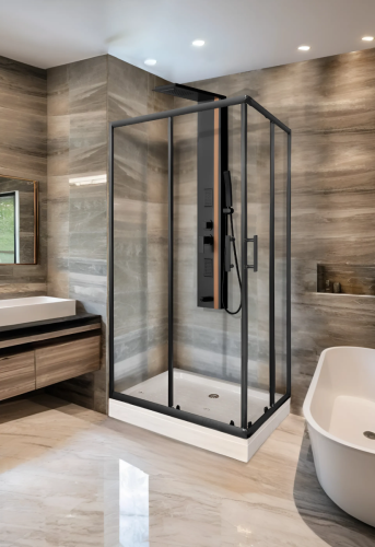 Душевая панель Cerutti SPA CT10400 настенная цвет черный - фото 3