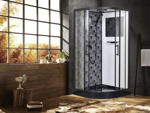 Душевая кабина Esbano ELEGANCIA ESKBB100CR 100х100 четверть круга с крышей ориентация универсальная