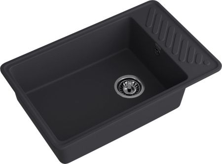 Кухонная мойка Granfest Quarz 51 черный 75х50 цвет черный поверхность матовая