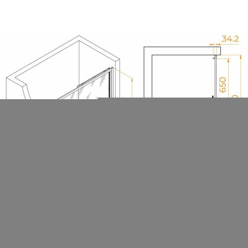 Душевая дверь RGW Passage 41081415-15 150х195 стекло прозрачное профиль белый - фото 2