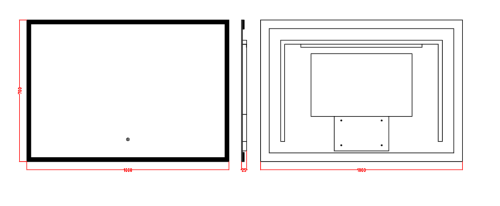 Зеркало с подсветкой Boheme 544-100 100х70 - фото 2