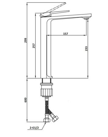 Смеситель BOCH MANN VIVA XLB BM9135 на раковину черный