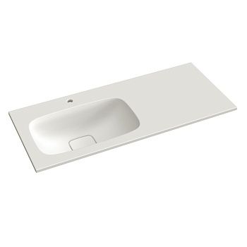 Раковина из искусственного камня Taliente ФР-00006480 120х50 накладная цвет белый 1 отверстие под смеситель