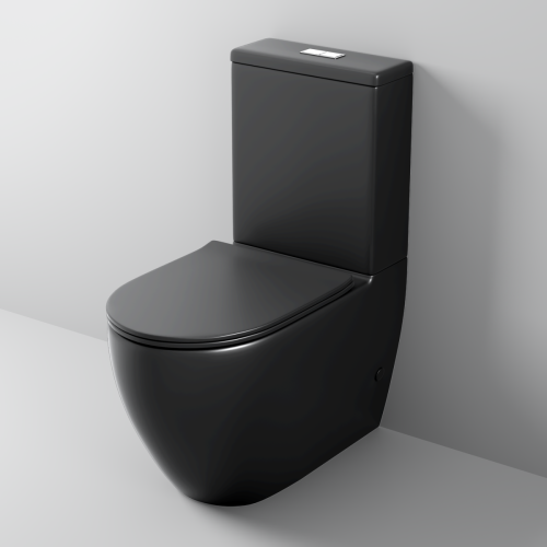 Унитаз напольный с бачком Grossman Торнадо GR-4446BMSQ черный с сиденьем безободковый смыв торнадо - фото 4