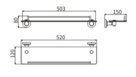 Полка CeramaLux Bianco 52011