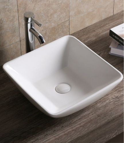 Раковина из сантехнического фарфора Cerutti SPA CR7034D 40х40 накладная цвет белый без отверстий под смеситель