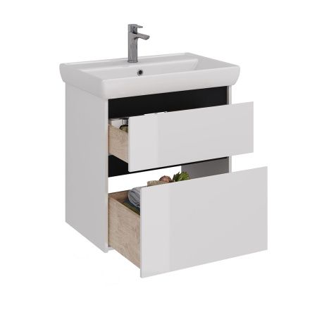 Тумба под раковину LeMark Combi LM03C70T-black 60х40 напольная цвет белый