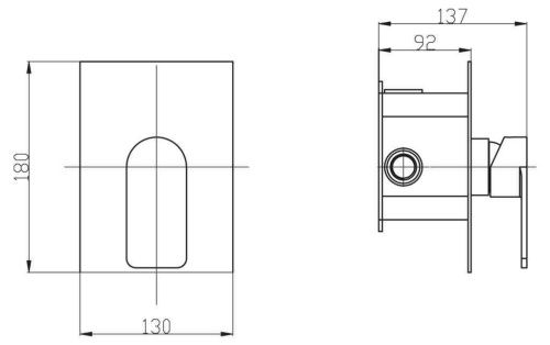 Смеситель BelBagno NOVA NOV-DASM-IN настенный сатин - фото 2