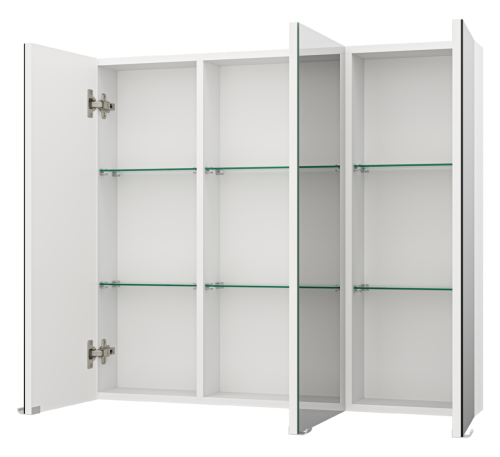 Зеркало-шкаф Misty Аура Э-Аур02090-01 90х80 подвесной цвет белый - фото 4