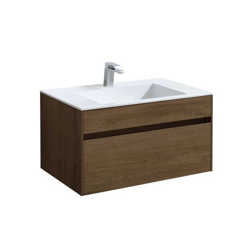 Тумба под раковину Vincea Chiara VMC-2C800TO 80х50 подвесная цвет коричневый - фото 5