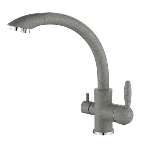 Смеситель для кухни Paulmark ESSEN Es213001-310 на мойку серый