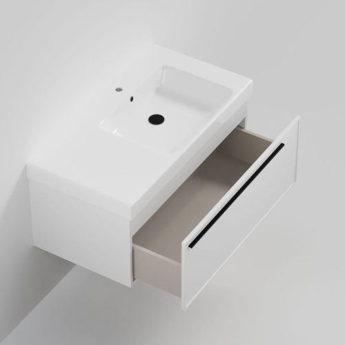 Тумба с раковиной La Fenice ELBA NFNC-01-ELB-B-90-3-90R 90х50 подвесная цвет белый - фото 2