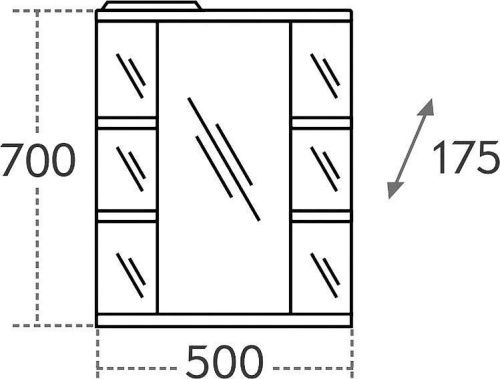 Зеркало-шкаф СанТа Герда 101020 60х70 подвесной цвет белый - фото 3