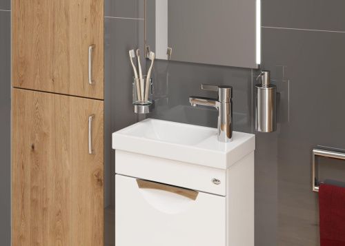 Тумба под раковину Onika Комо 104005 40х20 подвесная цвет белый - фото 5