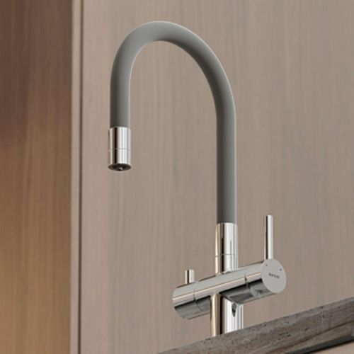 Смеситель для кухни Sancos Lucia SC4004CH на мойку хром/серый - фото 5