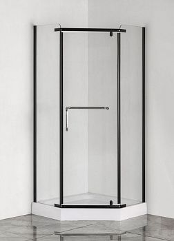 Душевой уголок Taliente TA-09093-1CB 90х90 стекло прозрачное профиль черный без поддона