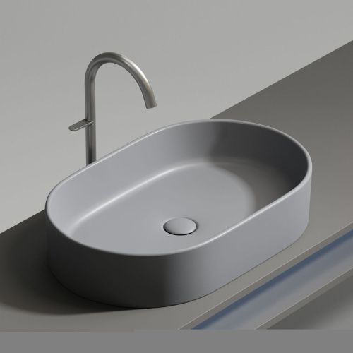 Раковина из сантехнического фарфора Ceramica Nova ELEMENT CN6048MH 60х40 накладная цвет черный без отверстий под смеситель - фото 5