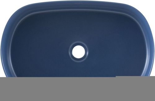 Раковина керамическая Allen Brau Fantasy 4.11022.ID 60х40 накладная цвет синий без отверстий под смеситель - фото 2
