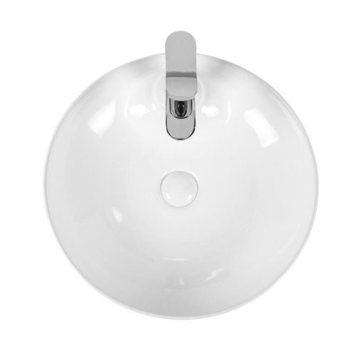 Раковина из сантехнического фарфора Bond Circle S03-430 40х40 накладная цвет белый 1 отверстие под смеситель - фото 4