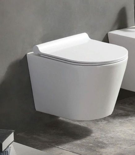Унитаз подвесной Azario Nova AZ2217 белый с сиденьем микролифт безободковый каскадный смыв - фото 2
