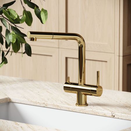 Смеситель для кухни Sancos Spin SC4015ZG на мойку золото