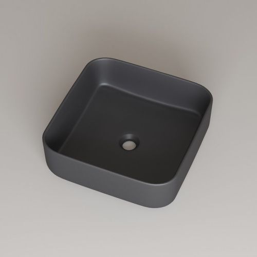 Раковина керамическая Iddis Bridge BRIGM04i27 40х40 накладная цвет серый без отверстий под смеситель - фото 4