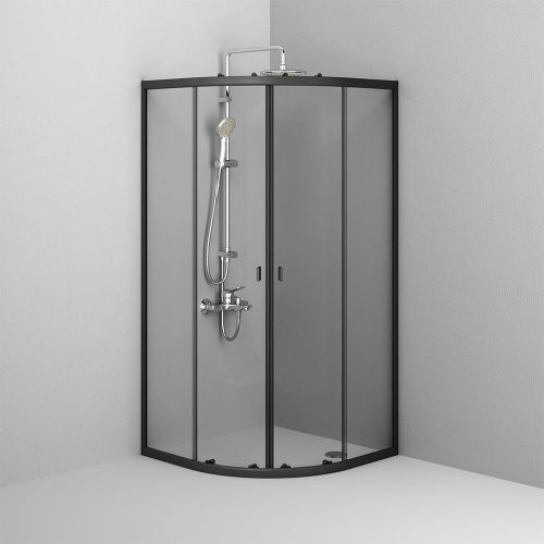 Душевой уголок Am.Pm X-Joy W88G-205-090BT64 90х90 стекло прозрачное профиль черный без поддона - фото 4
