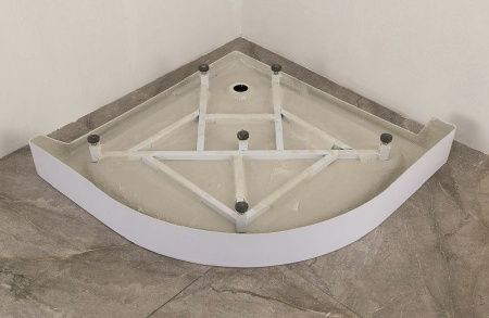 Душевой поддон акриловый Agger A01-080TCR/T 80х80 белый с каркасом