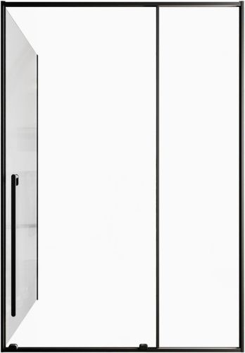 Душевой уголок Allen Brau Fantasy 3.11008.31 + 3.11012.31 140х80 стекло прозрачное профиль черный без поддона - фото 2