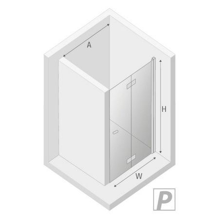 Душевая дверь New Trendy NEW SOLEO Black D-0222A 80х195 стекло прозрачное профиль черный