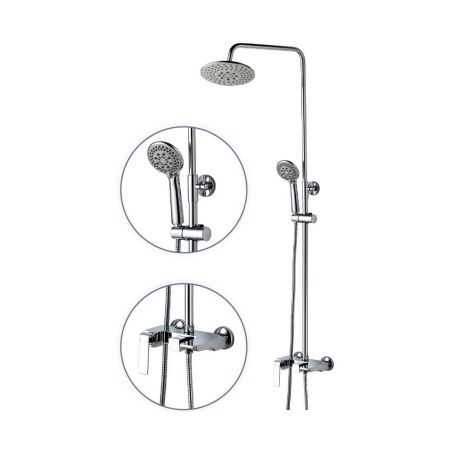 Душевая стойка Fashun A2451 настенная цвет хром