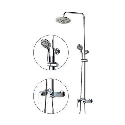 Душевая стойка Fashun A2451 настенная цвет хром - фото 2