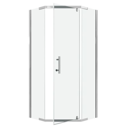 Душевой уголок Niagara Eco NG-1010-14D 100х100 стекло прозрачное профиль хром без поддона