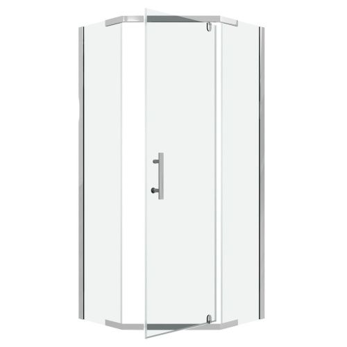 Душевой уголок Niagara Eco NG-1010-14D 100х100 стекло прозрачное профиль хром без поддона - фото 2