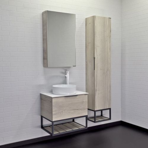 Тумба с раковиной Comforty Порто 00-00011397CF 60х40 подвесная цвет серый - фото 5