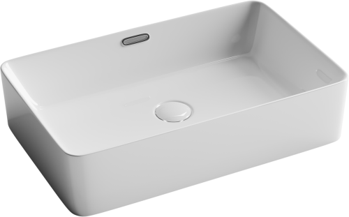 Раковина из сантехнического фарфора Ceramica Nova ELEMENT CN5025 60х40 накладная цвет белый без отверстий под смеситель - фото 2