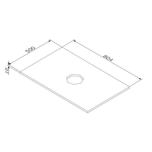 Столешница Am.Pm Func M8FST0800WM 80х50 накладная цвет белый - фото 3
