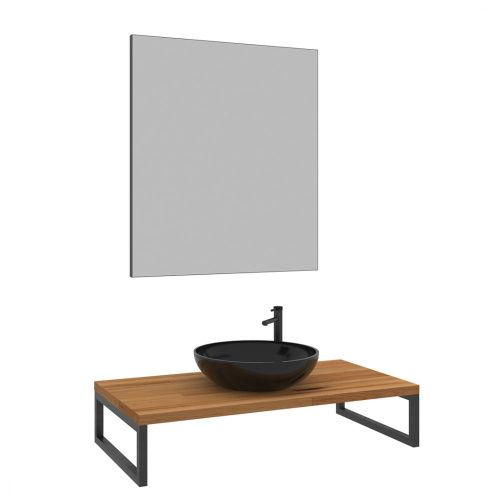 Консоль под раковину Orka Kestel 3001039 90х50 подвесная цвет коричневый - фото 2