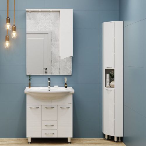 Зеркало-шкаф Onika Моника 207507 80х110 подвесной цвет белый - фото 5