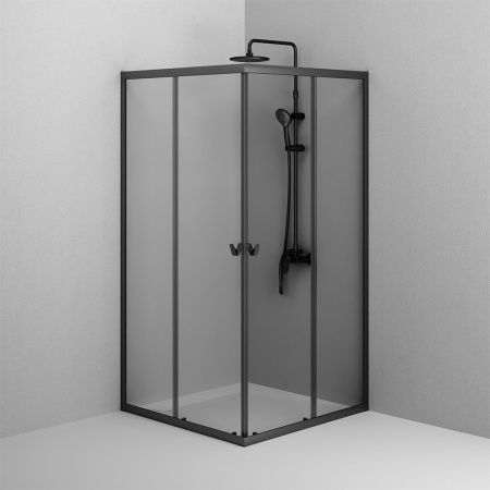 Душевой уголок Am.Pm Sunny W87G-403-12090-BT 120х90 стекло прозрачное профиль черный без поддона