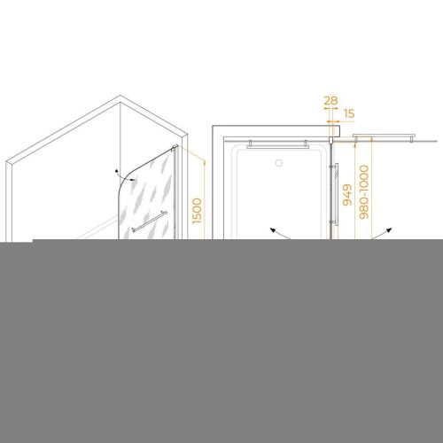 Душевая шторка на ванну RGW Screens 03110210-11 100х150 стекло прозрачное профиль хром ориентация универсальная - фото 2