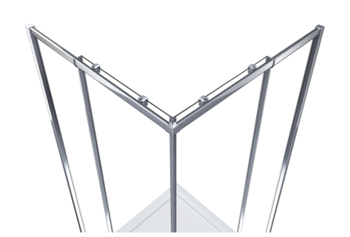 Душевой уголок Good Door SPIRIT СП00022 100х100 стекло прозрачное профиль хром без поддона - фото 4