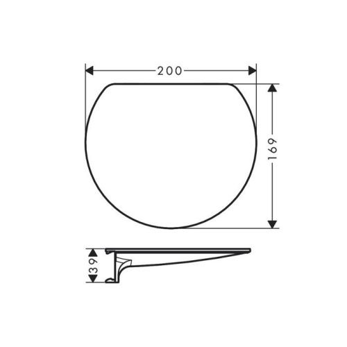 Полка в ванную комнату Hansgrohe WallStoris 27915670 - фото 2