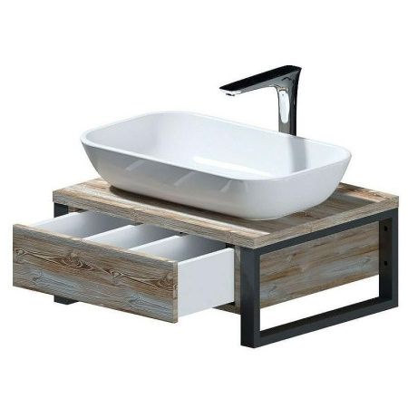 Тумба под раковину 1MarKa Grunge Loft Ц0000001579 60х50 подвесная цвет коричневый