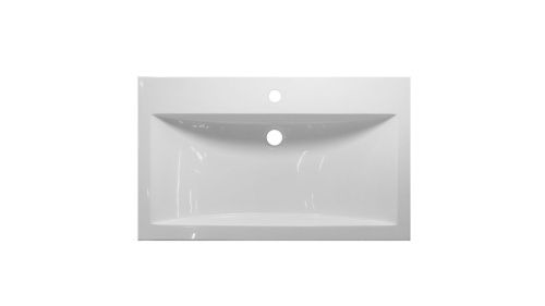 Раковина из искусственного камня Эстет Монако ФР-00014395 90х50 накладная цвет белый 1 отверстие под смеситель - фото 3