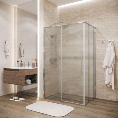 Душевая перегородка Grossman Galaxy 200.K33.01.70.10.02 70х195 стекло текстурное профиль хром - фото 3