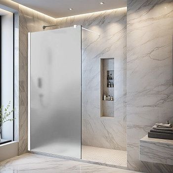 Душевая перегородка Parly T100F 100х190 стекло матовое профиль белый