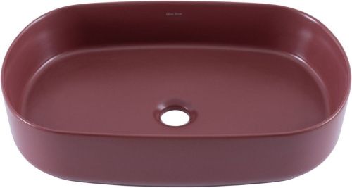 Раковина керамическая Allen Brau Fantasy 4.11022.BD 60х40 накладная цвет красный без отверстий под смеситель - фото 3
